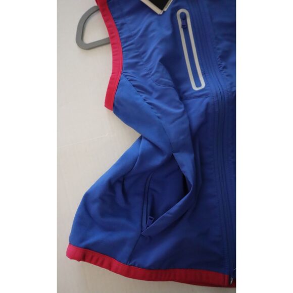 RLX Ralph Lauren Women's Sz M Blue/Pink Terry Sleeveless Full-Zip Vest - Picture 9 of 13